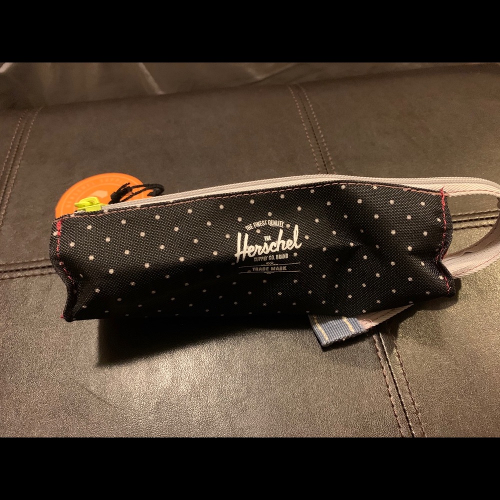 New with tag Herschel pencil case black